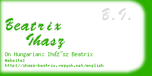 beatrix ihasz business card